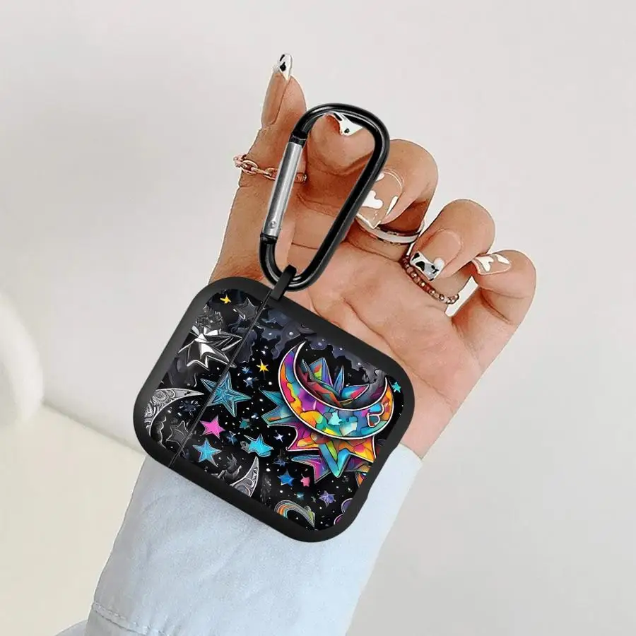 Earphone Cases Cover Case For Airpods 4 1 Pro3 Pro 2 3 Pro2 Star Moon Pattern