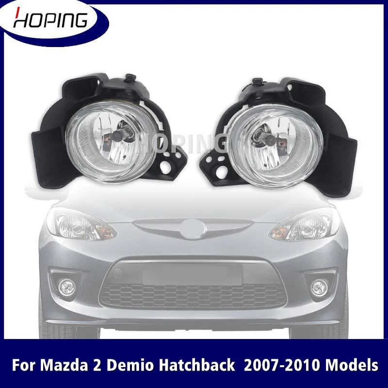 Hoping Front Bumper Fog Lights Driving Lamp For Mazda 2 Demio Hatchback  2007 2008 2009 2010 Car Lights Foglight Foglamp