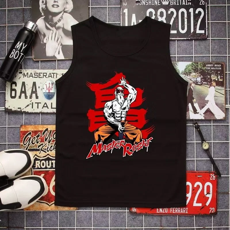 

Летняя майка 2026 с 3D-принтом Мастера Роши из Dragon Ball Z, быстросохнущая, оверсайз, баскетбольная, в стиле хип-хоп, для мужчин, женщин и детей