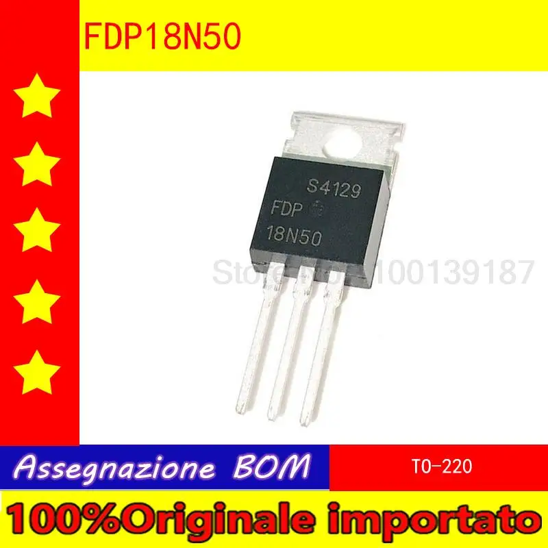 5pcs/lot  FDP18N50  18N50 TO-220  N channel field-effect tube 500V 18A