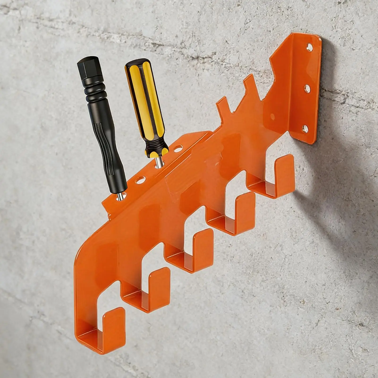 chainsaw chain wall holder with 5 Hooks/ Heavy-Duty Chain Saw Storage Hanger Wall Mounted Garage Workshop Organizer Shelf