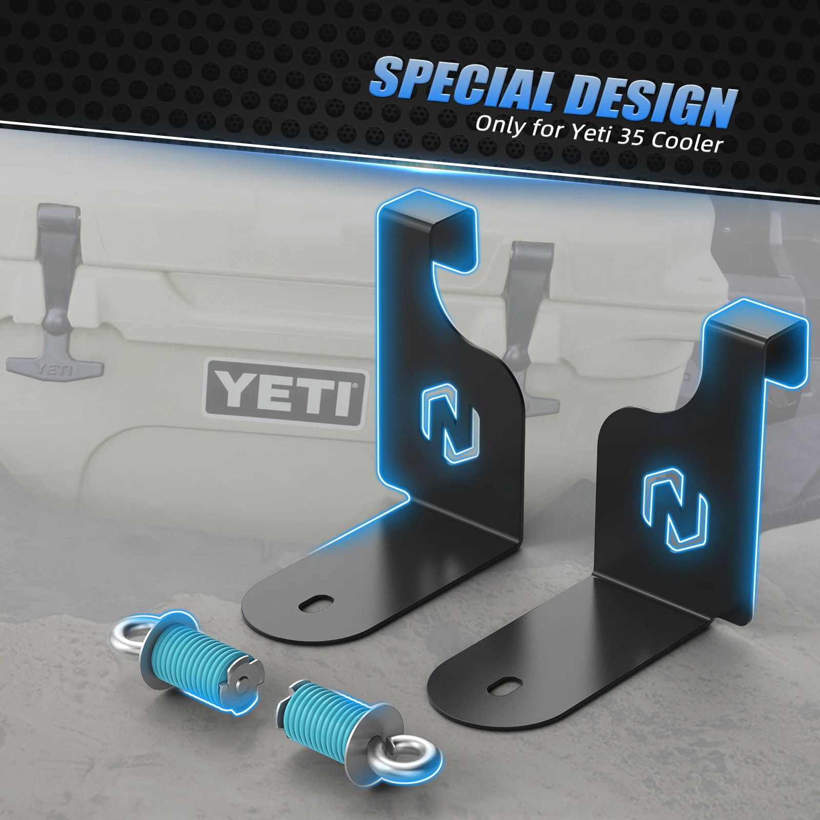 UTV برودة يتصاعد ل Yeti 35 برودة ل Polaris RZR XP 1000 EPS 4 2015-2021 التعادل أسفل المراسي بين قوسين Q235 الصلب 2016 2017 2020 #3