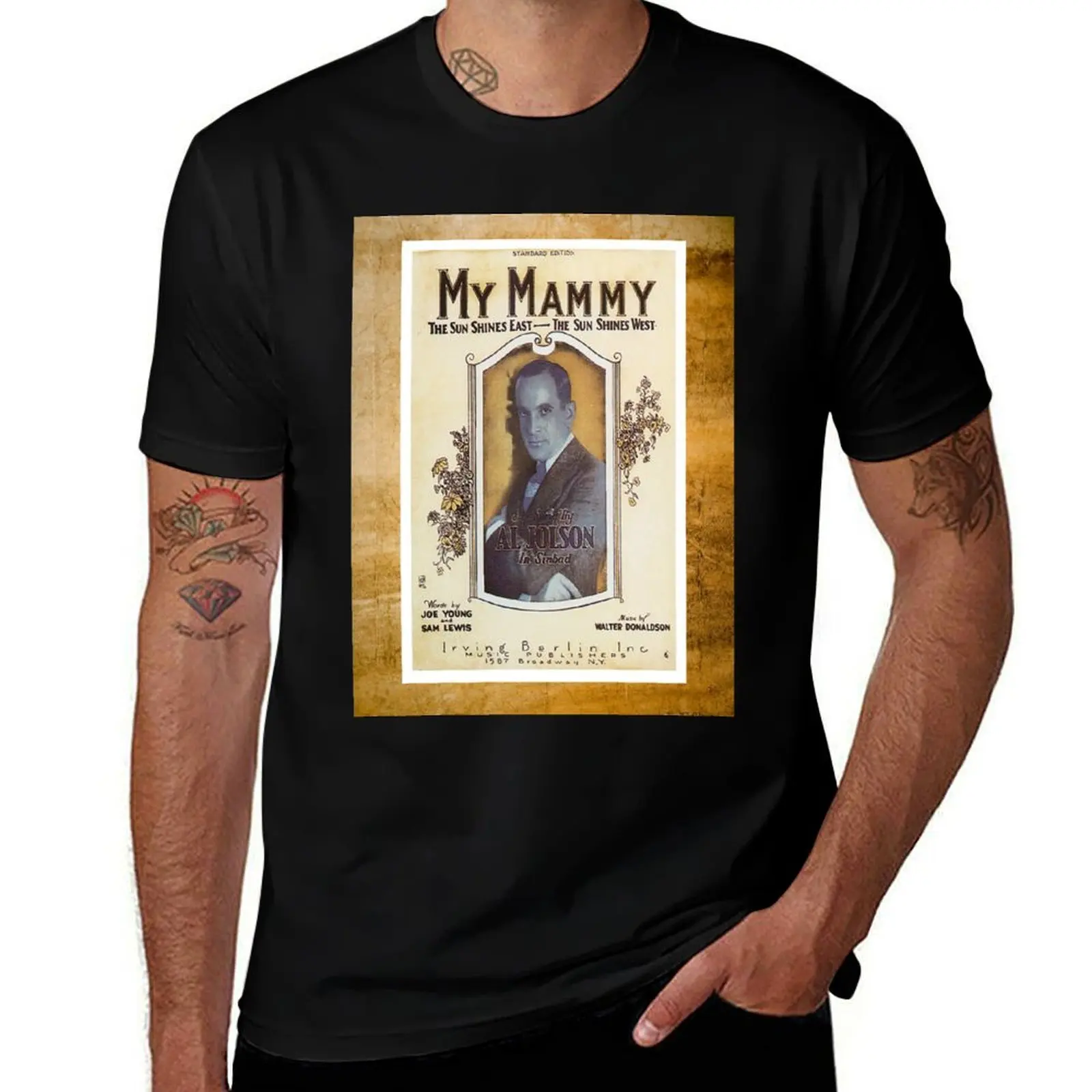 

My Mammy Al Jolson Vintage Piano Sheet Music T-Shirt funny t shirts man t shirt for man T-Shirt