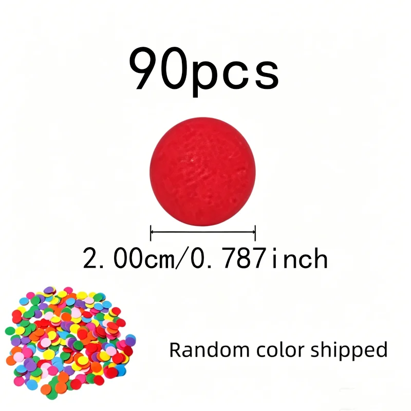 90 pcs 2cm Round Felt Dots Random Color Assortment, designed for Sewing Patches, Easy Sew Glue Apply