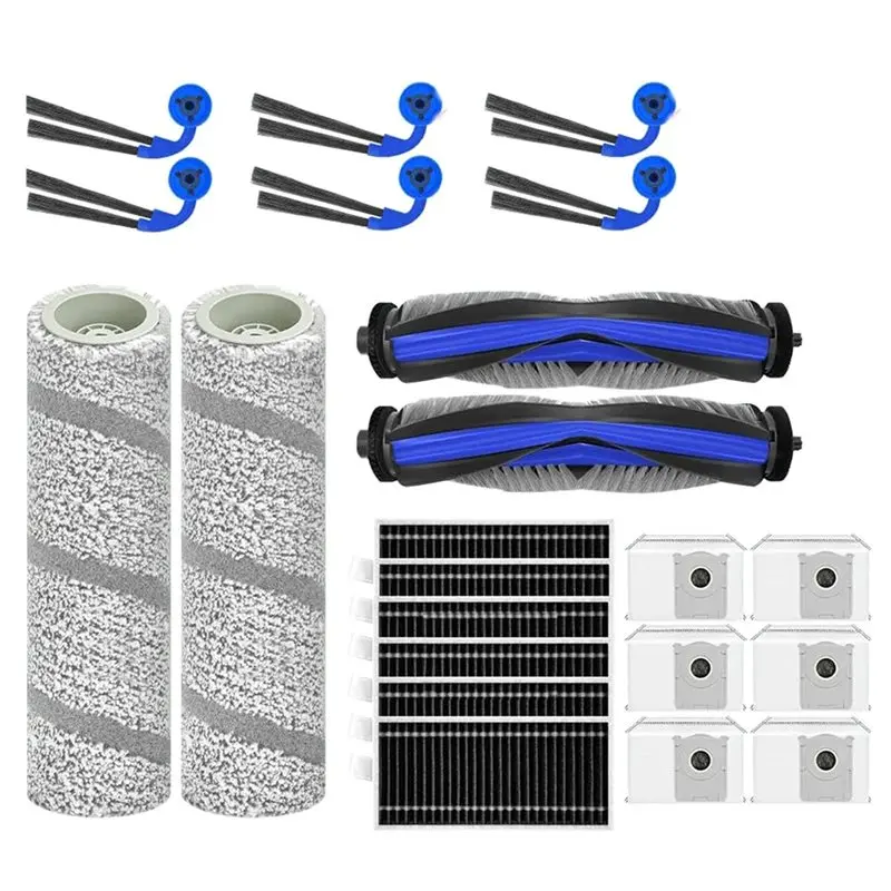 A65T-Roller Mop Pad Sac à poussière Brosse principale Brosse latérale Filtre HEPA Accessoires pour ECOVACS Debot X11 PRO OMNI 22