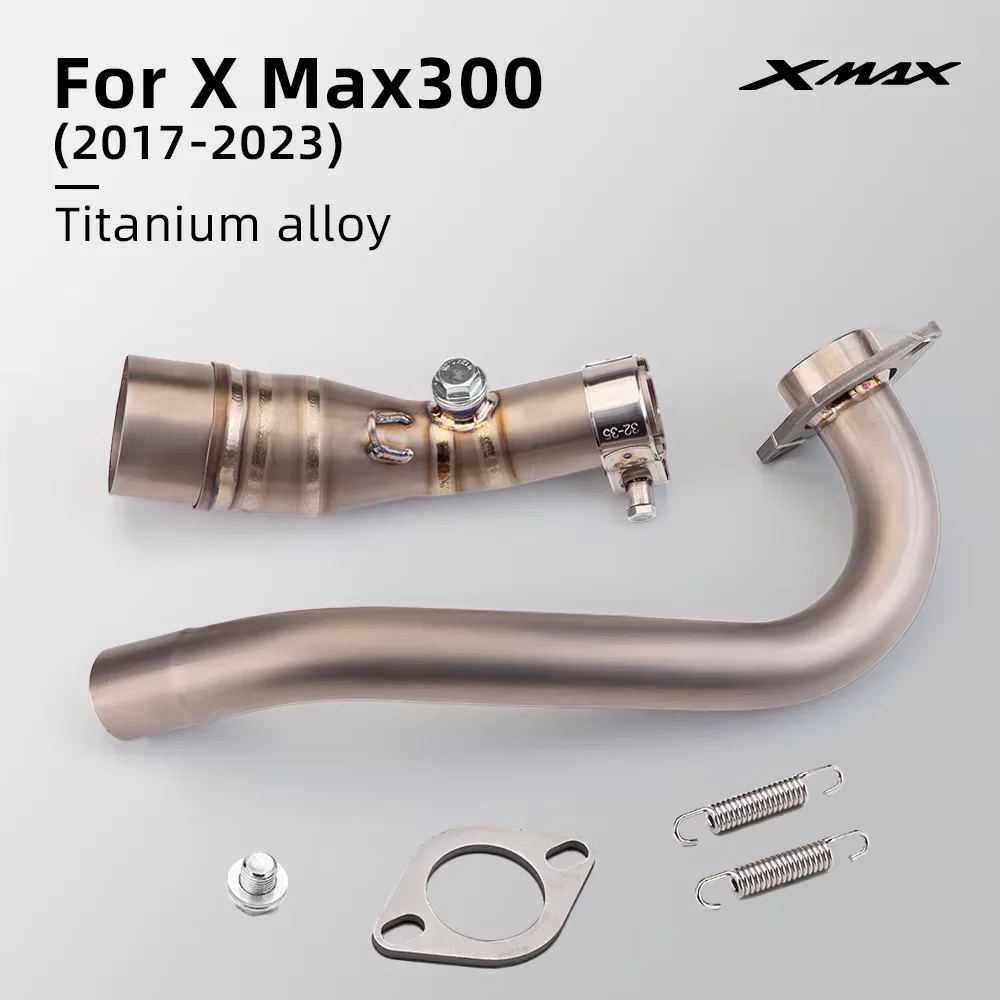 

Motorcycle Scooter Exhaust Escape System Titanium alloy Front Middle Link Pipe Slip On For Yamaha XMAX300 2017-2023
