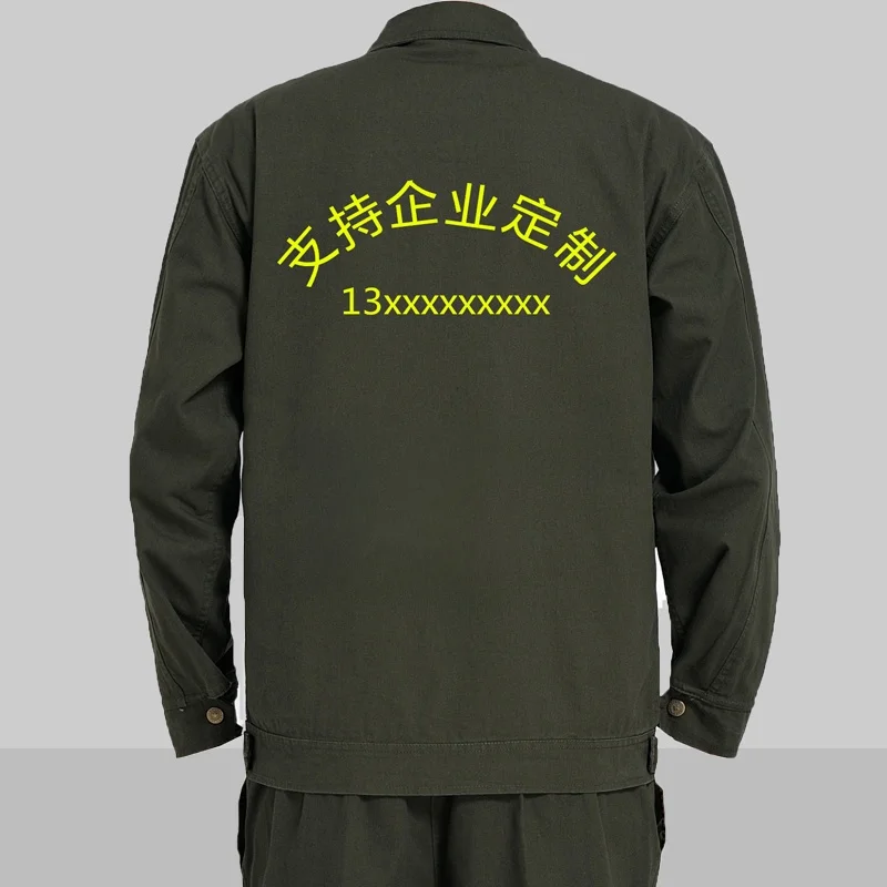 Thiened ピュアコットン迷彩作業服セット男性用秋冬建設現場抗熱溶接労働保護...