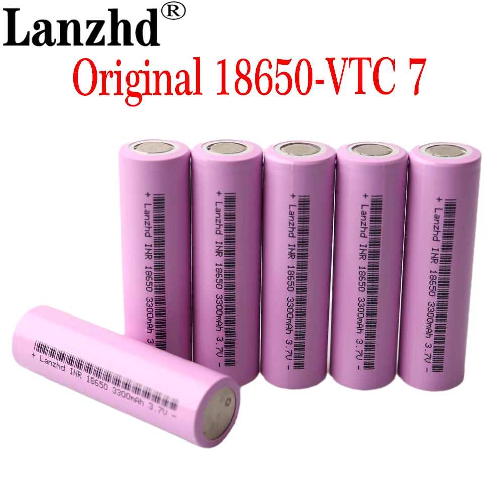 

NEW 18650 battery 3.7V Rechargeable battery 10A 3300mah Li ion lithium batteries DIY 17A current For battery pack