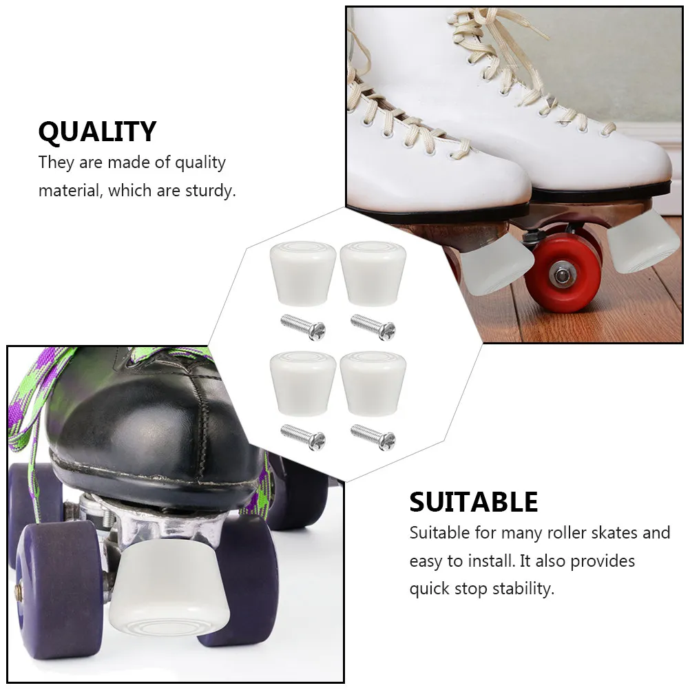 

1 комплект регулируемых прочных тормозных блоков для роликовых коньков с быстрым остановом и улучшенной стабильностью для однорядных роликовых коньков