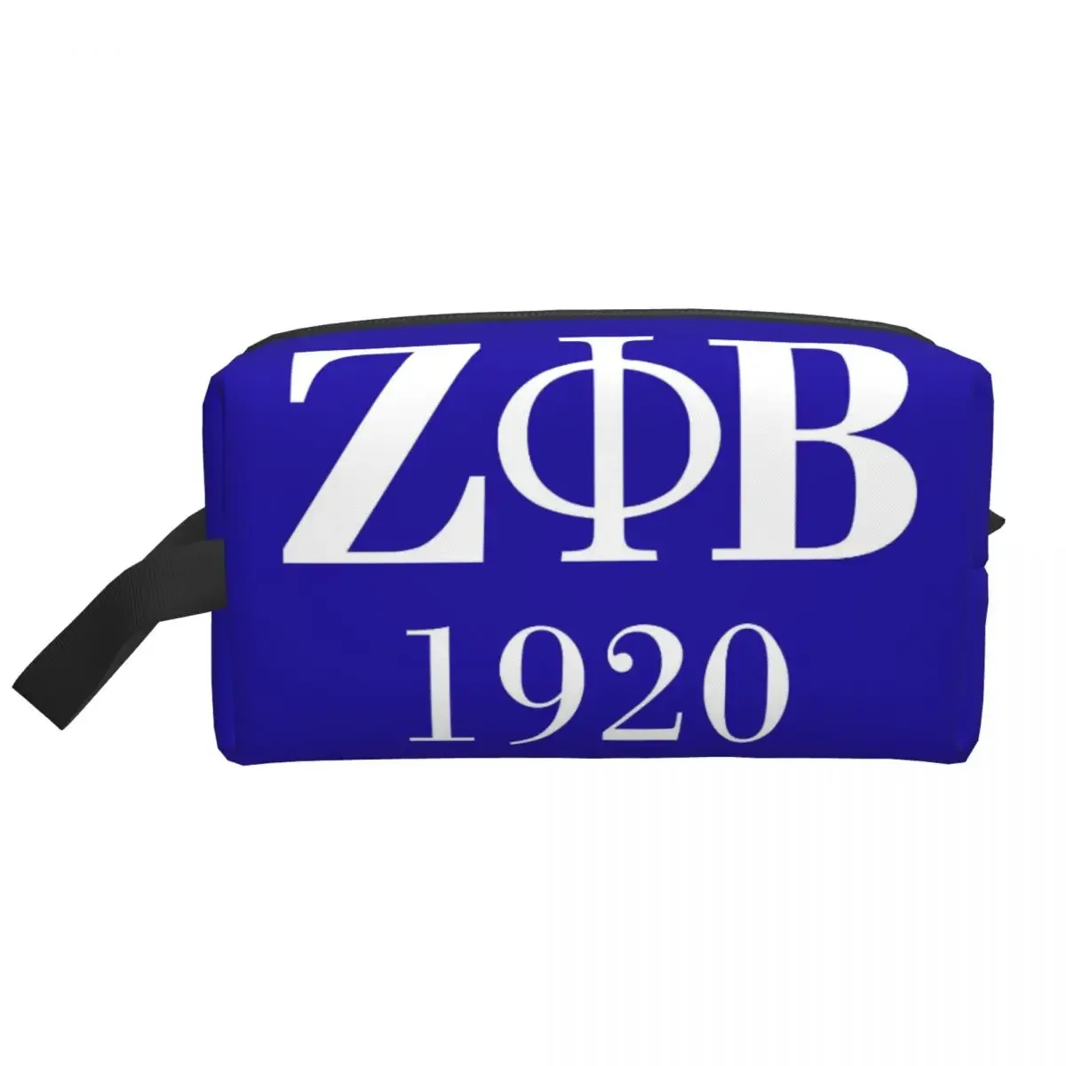 Custom Travel Zeta Phi Beta Sorority Logo Toiletry Bag Greek Letter 1920 Cosmetic Makeup for Beauty Storage Dopp Kit Case