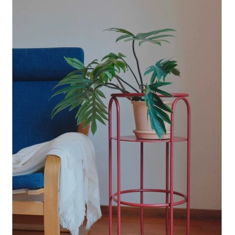 

Round Flower Box Stand, Movable Iron Art Flower Rack for The Living Room Balcony Garden Nordic Style Plant Pot Rack Plant Stands