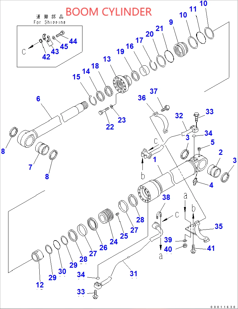 KOMATSU PC450LC-7E BOOM/ARM/BUCKET CYLINDER SEAL KIT AND MAIN PUMP MAIN VALVE SWING MOTOR TRAVEL MOTOR AND CENTER JOINT SEAL KIT