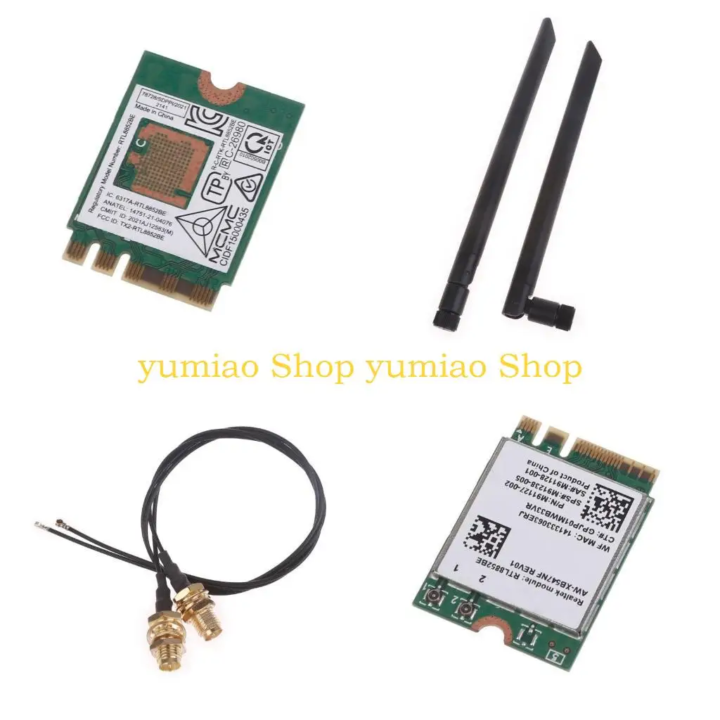 

587B WiFi 6 Card RTL8852BE 802.11ac M.2 NGFF Card Desktop BT-compatible 5.2 Adapter