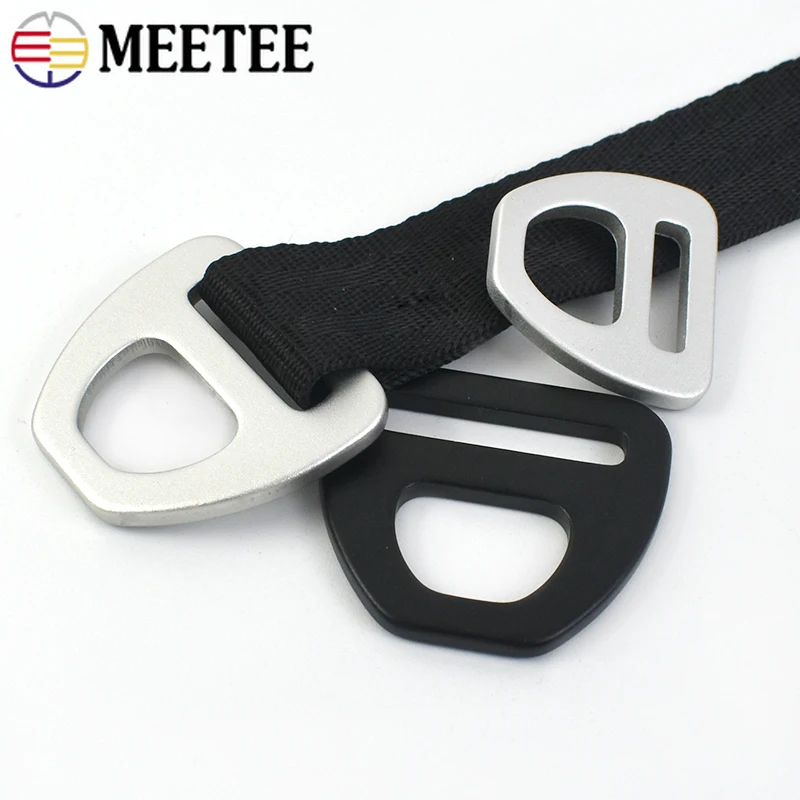 Meetee 2/5/10Pcs 15-38mm Metal Triangle O D Ring Buckles Webbing Belt Connect Clasp Hook Pet Collar Bag Strap Adjust Clasps