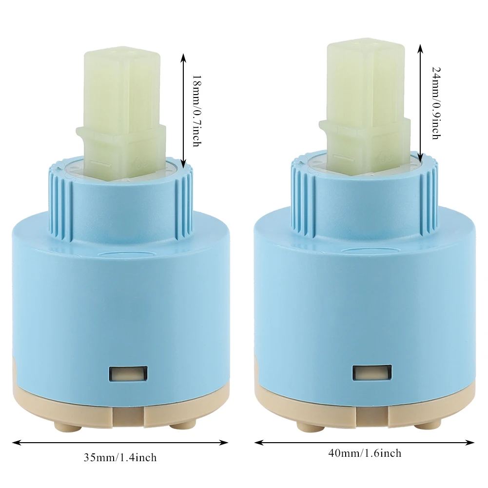 

Керамический картридж 35/40 мм, смеситель для воды, внутренний контроль, клапан для крана, ABS, синий, практичные аксессуары для крана