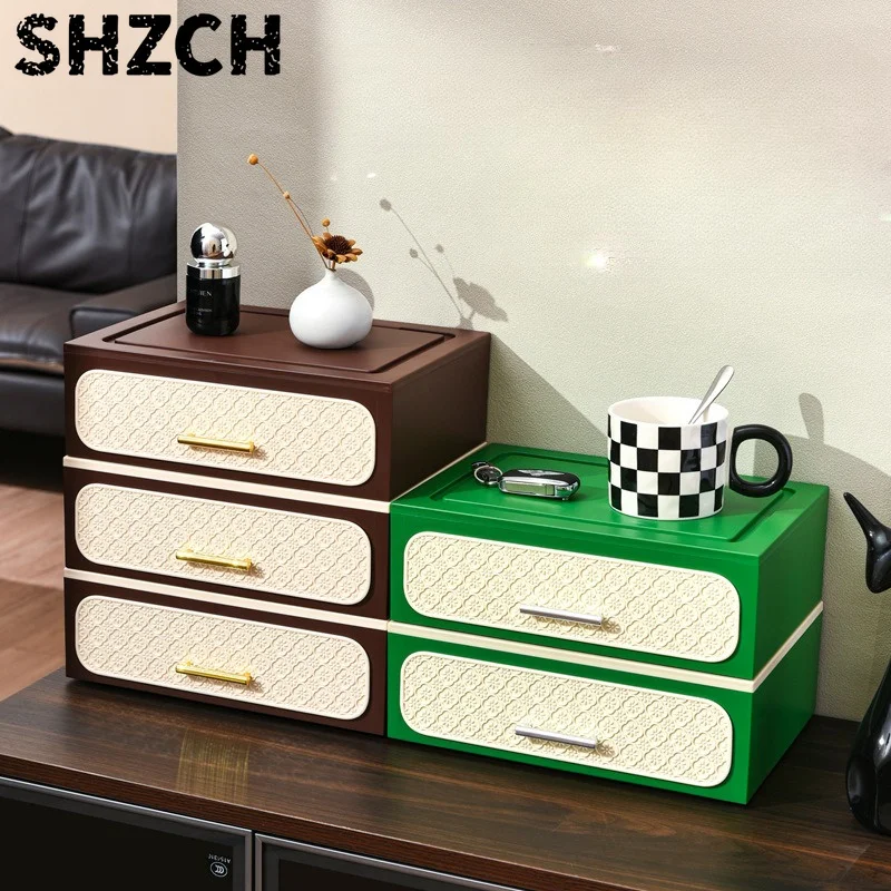 Mid-Century Stackable Jewelry Box, Drawer Style Nightstand Organizer for Bedroom, Aesthetic Home Decor Storage Accent Piece