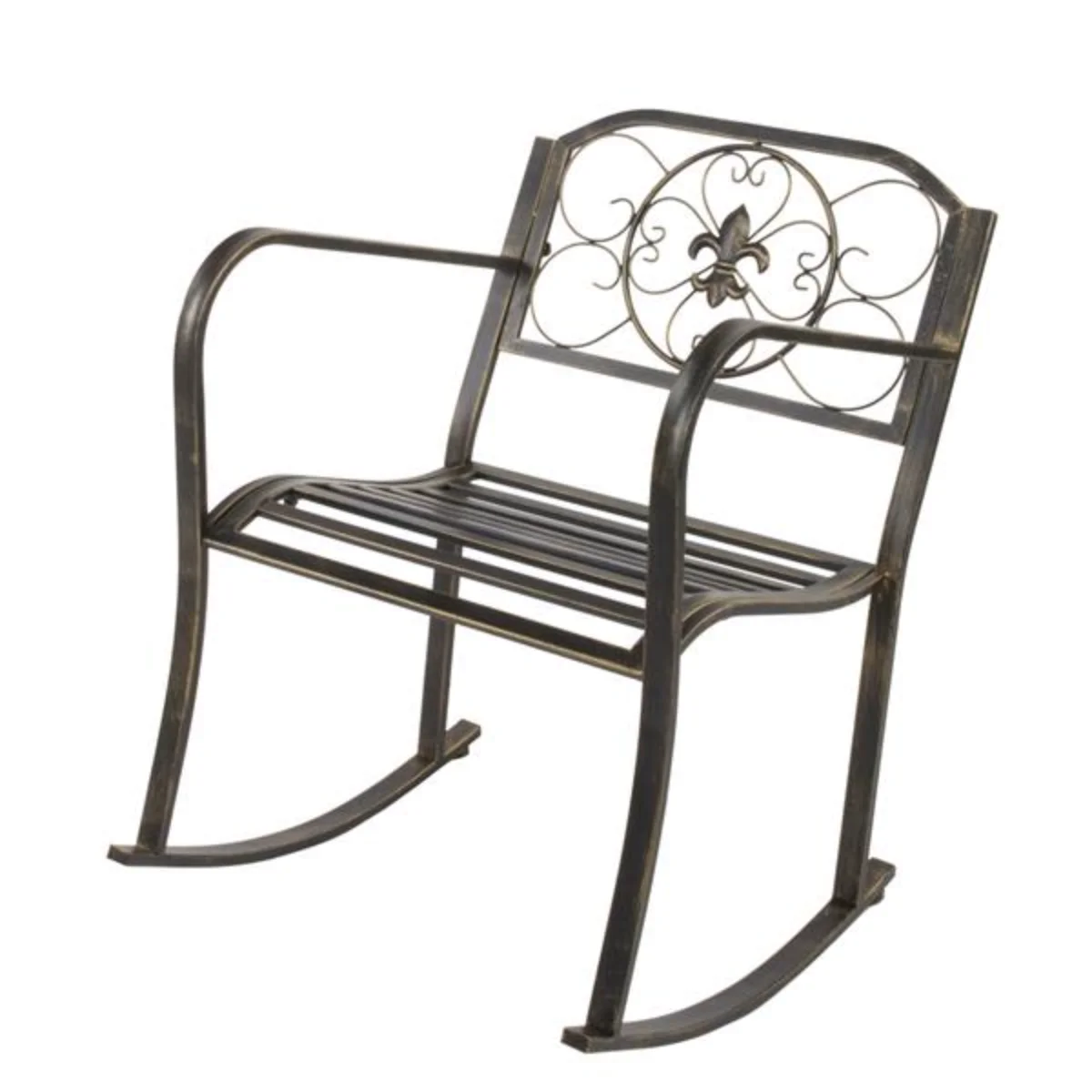 

Flat Tube Bronze Brushed Single Rocking Chair