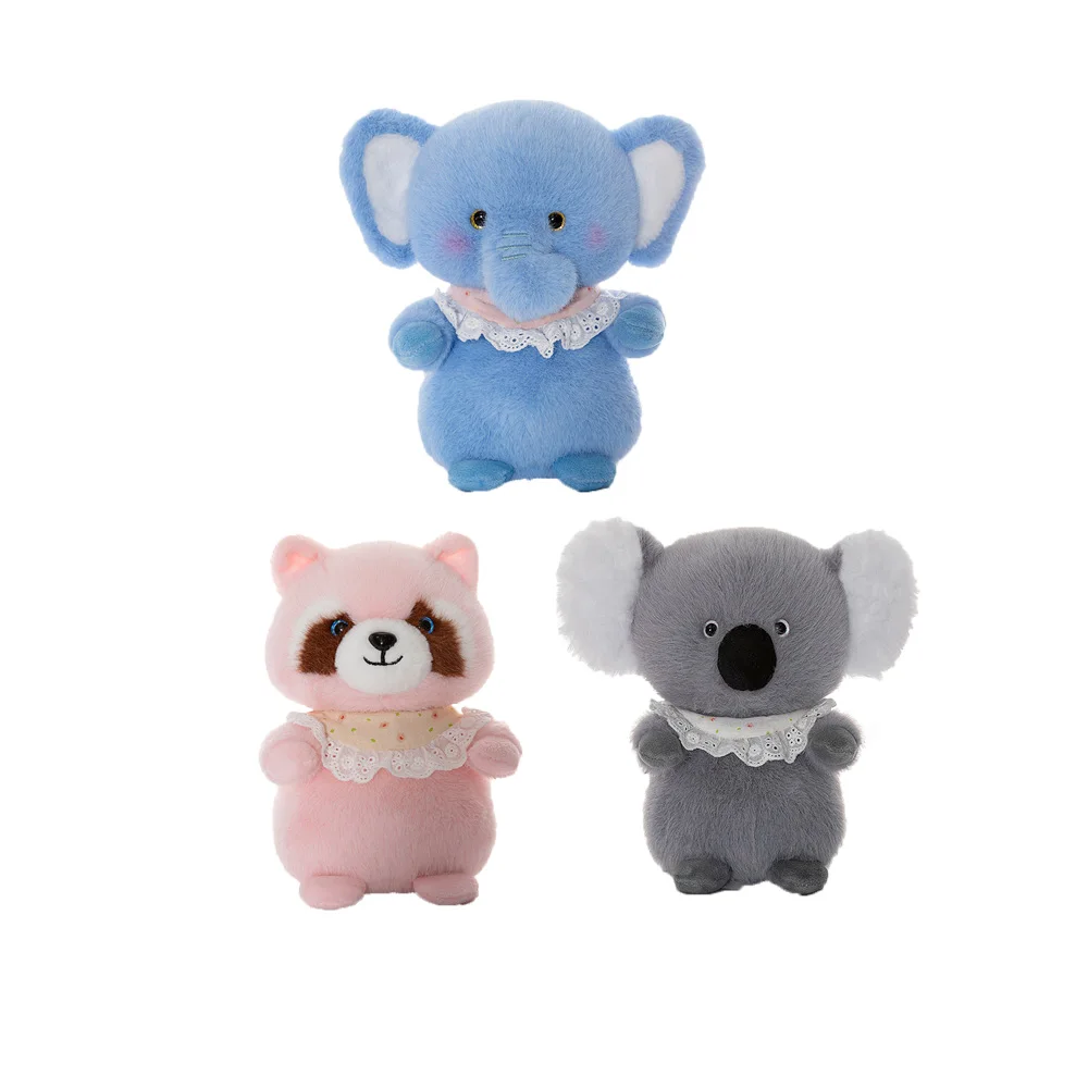 

15 см Розовый Енот Плюшевые Игрушки Медведь Бурый Медведь Мягкое Животное Синий Слон Мягкие Куклы Серый Коала Плюшевый Пингвин Подарки На День Рождения