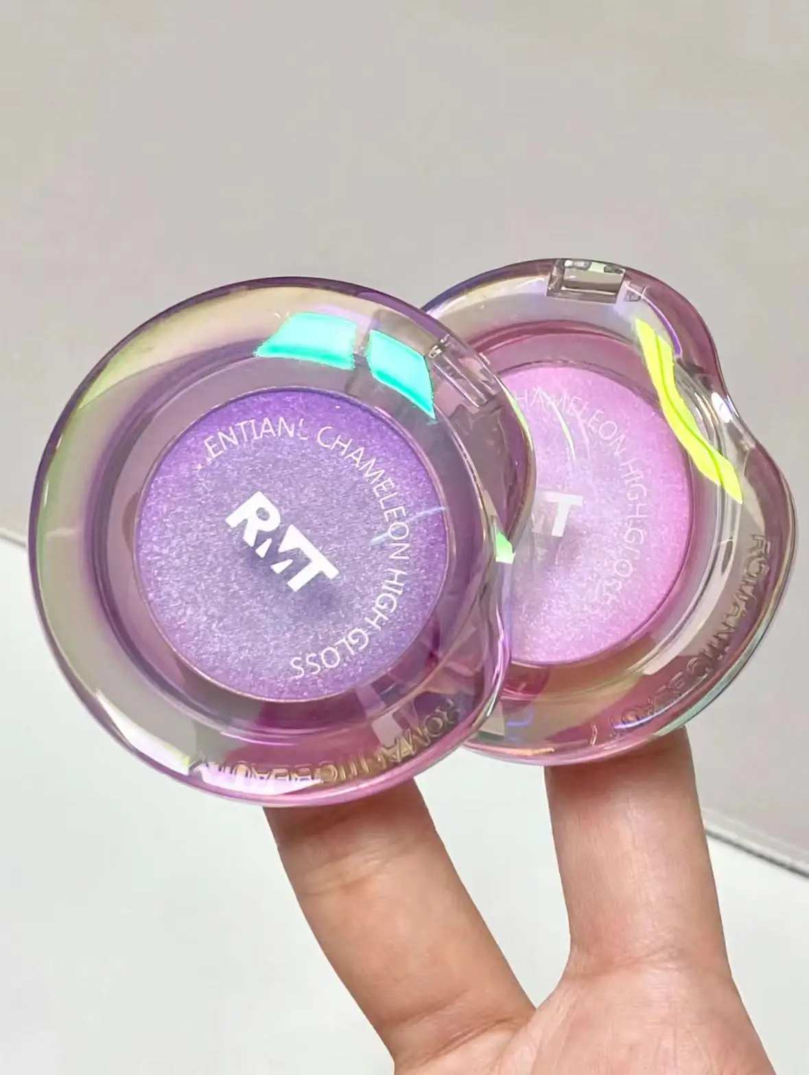 RMT Romantic High Gloss Chameleon Repair Cream Matte Purple Powder Blusher Fine Shiny Face Brightening Integrated Plate