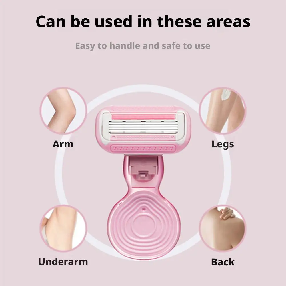Women's Hair Removal Razor Versatile Shaver Underarms Manual Areas,Lady Razor Face Depilatory & Intimate Leg Travel Y3H4