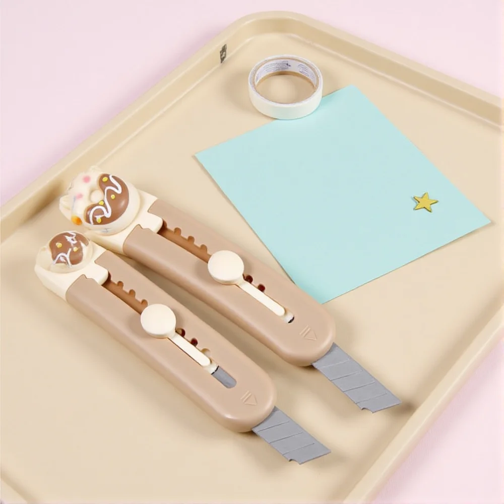 

Cute Mini Utility Knife Retractable Portable Letter Opener Kawaii Home Office School Student Art Stationery Cutting Supplies