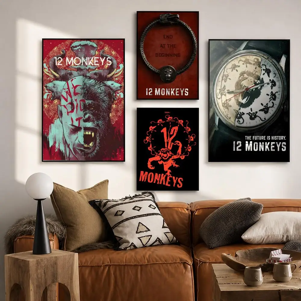 Movie Twelve Monkeys Poster HD poster wall art self-stick no-residue for home cafe office great gift
