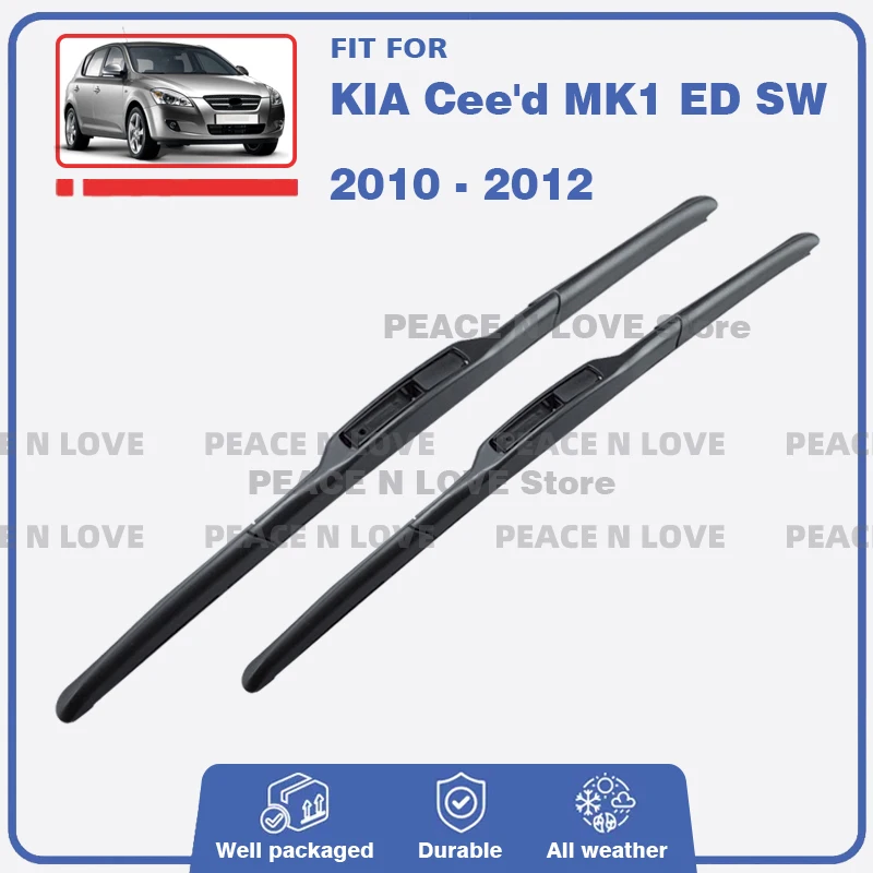 

Front Wiper Blades Set Kit For KIA Cee'd Ceed MK1 ED 2010 2011 2012 SW Windshield Windscreen Window Rubber Brushes Accessories