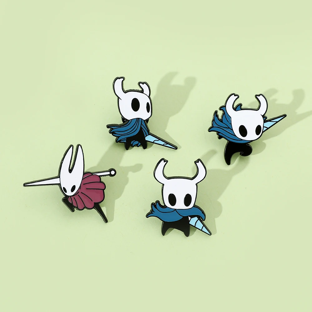 Classic Game Hollow Knight Enamel Lapel Pins Cartoon Metal Brooch Jewelry for Women Men for Hat Backpack Badge Pins Kids Gifts