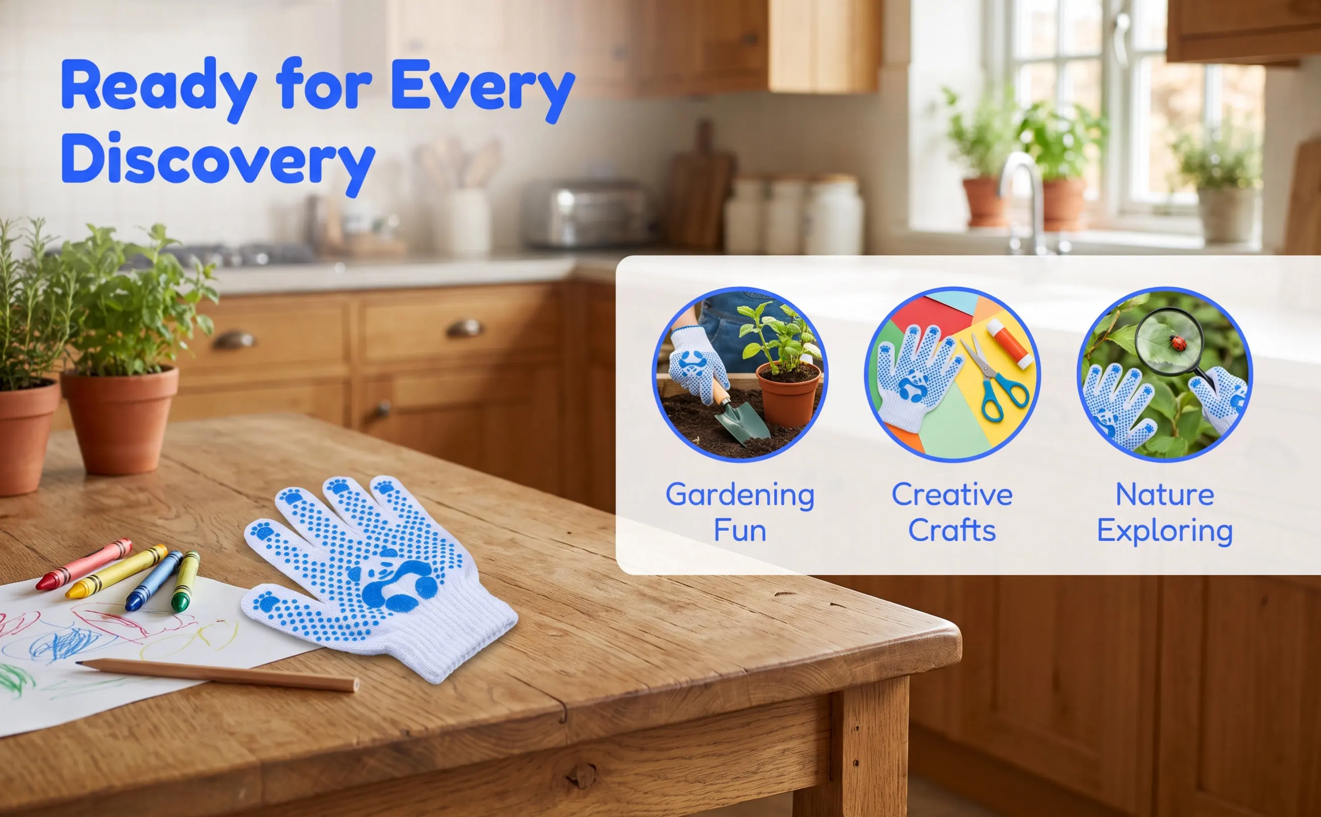 3Pairs Protective Gloves Breathable Anti-Ligation No Odor Multi-Functional Gardening Gloves for Yard Work Hand