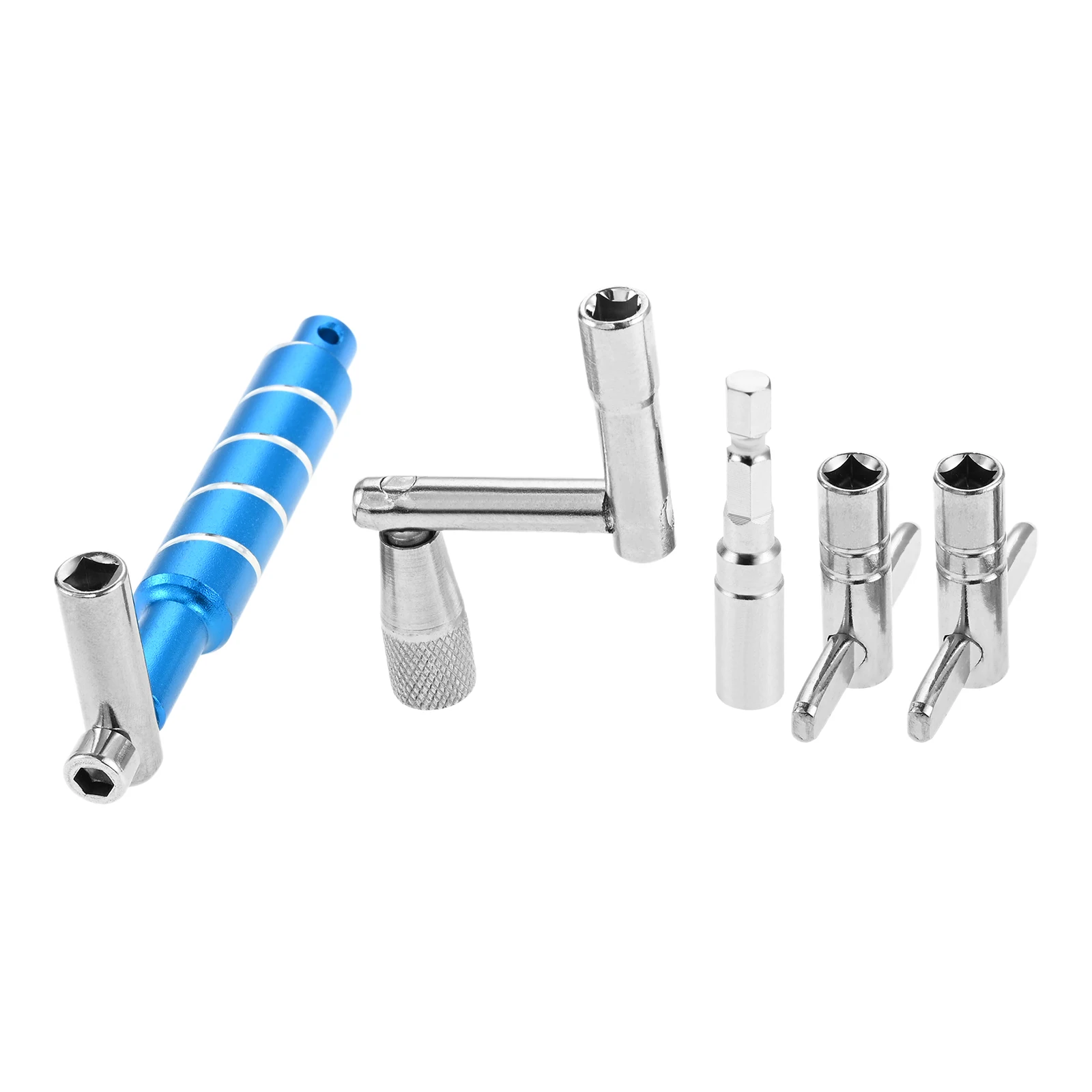 

5Pcs/Set Drum Key Drill Bit&Drum Tuning Key&Drum Tuning Key Wrench Set “L” “Z” Shape Wrench Musical Instrument Accessories