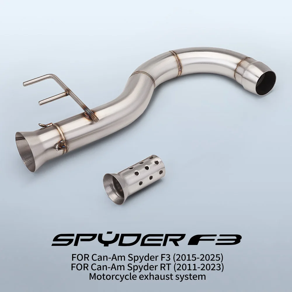 Motorcycle Exhaust Modifide Middle Link Pipe Slip On For Can-Am Spyder F3  2015 - 2025 Can-Am Spyder RT 2011 - 2023 Years