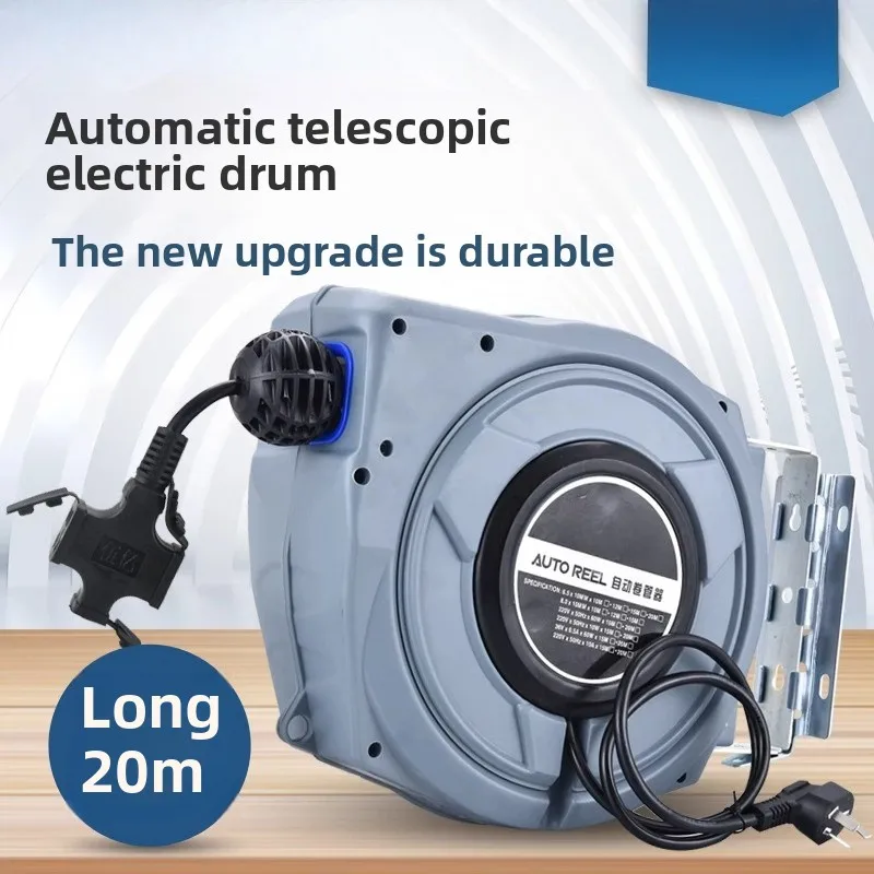 

Электрическая барабанная катушка Автоматическая телескопическая катушка Провод с медным сердечником Подвесная катушка Прием кабеля 20 метров