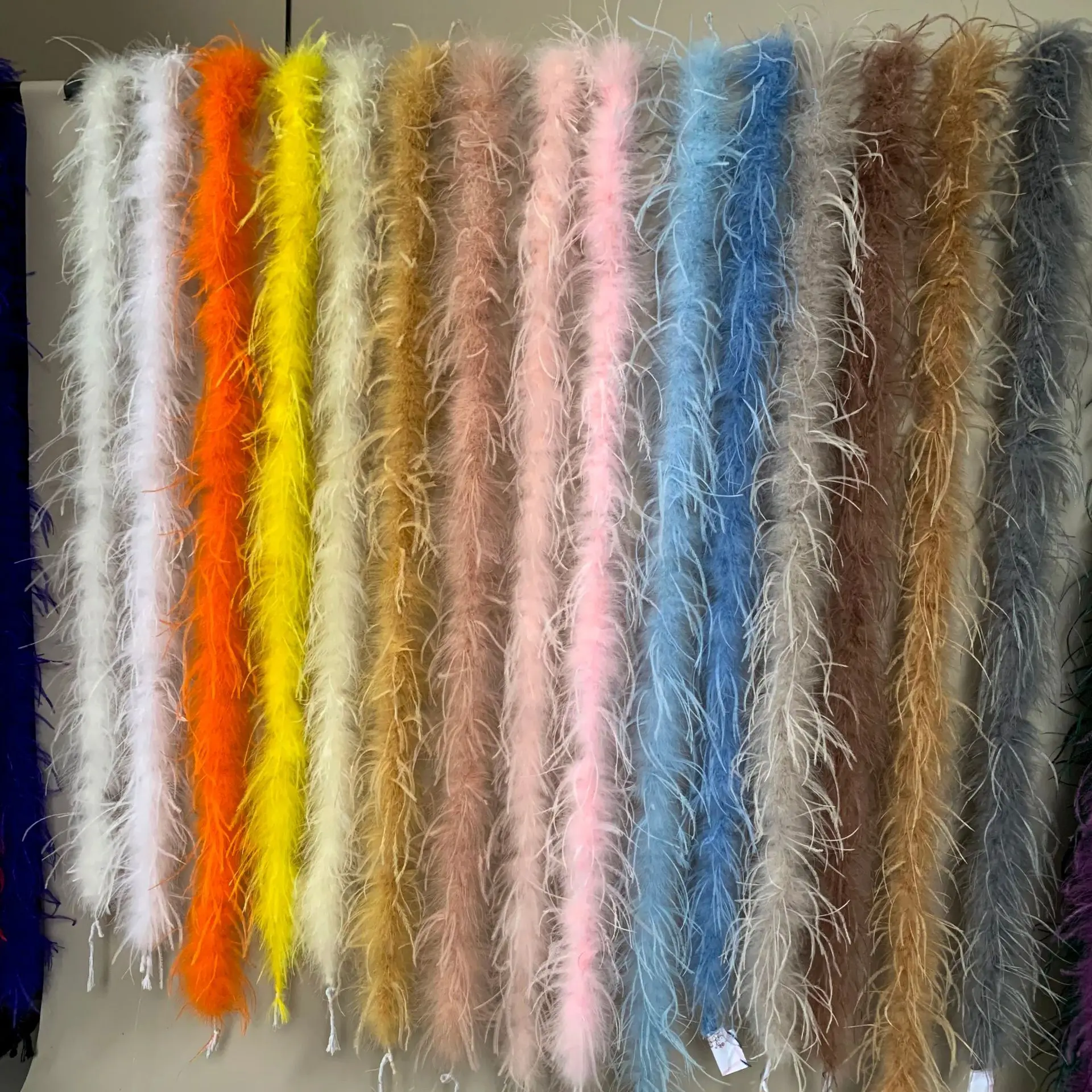 

1/5/10Pc (2m/fluff 7-9cm) Fashion Ostrich Feathers Boa High quality Feather Shawl for Wedding Party Clothes Accessory Decoration