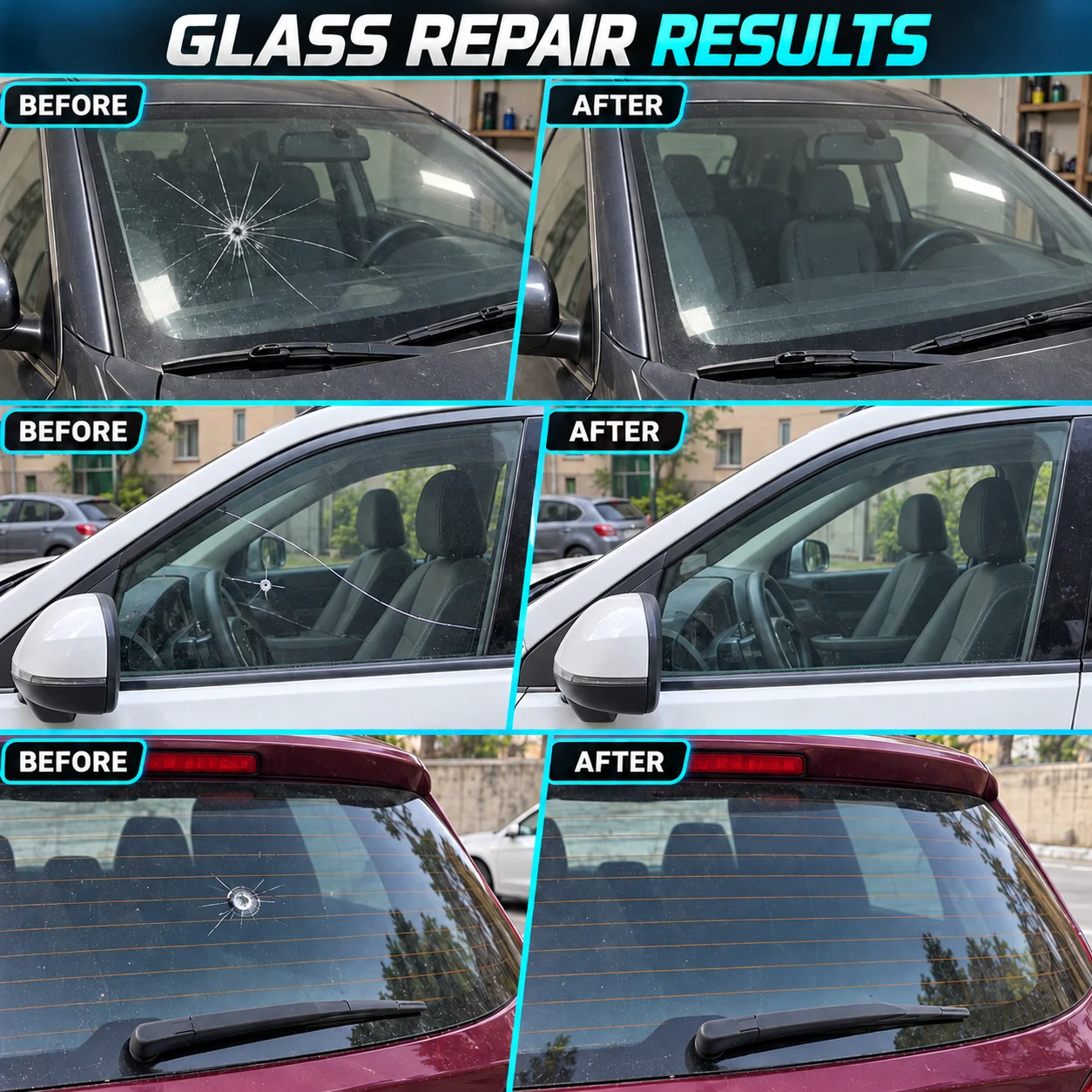 Car Windshield Glass Crack Repair Liquid Quick Fix Tool for Chips Cracks Car Window Glass Repair Agent