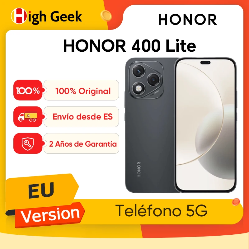 Versión EU HONOR 400 Lite 5G Smartphone MTK Dimensity 7025-Ultra Cámara Principal de 108MP Batería de 5230mAh Pantalla AMOLED de 6.7 Pulgadas