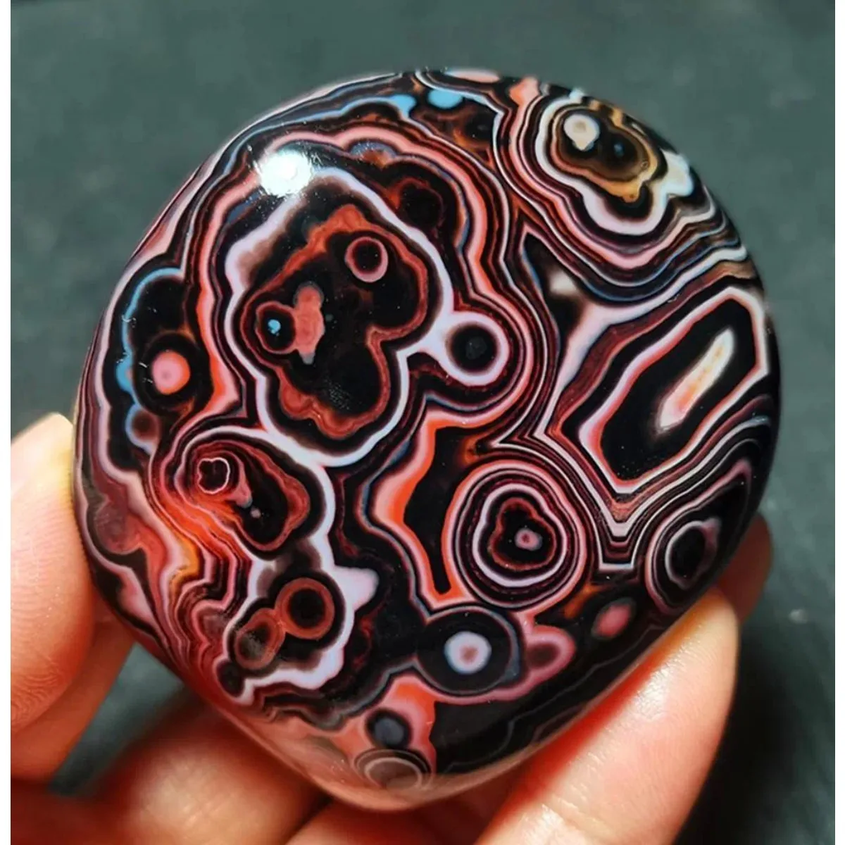 Banded Agate Nature Made, Smooth Texture, Polished Tumbled, Rock Collection, Natural Stone, Crystal Collection, Table Display