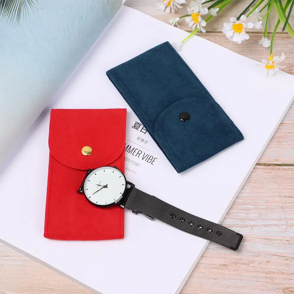 Men Women Flannelette Portable Collection Watch Boxes Case Storage Bag Watches Pockets