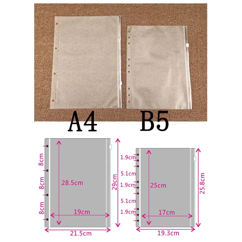 2 упаковки A4 разделители на молнии