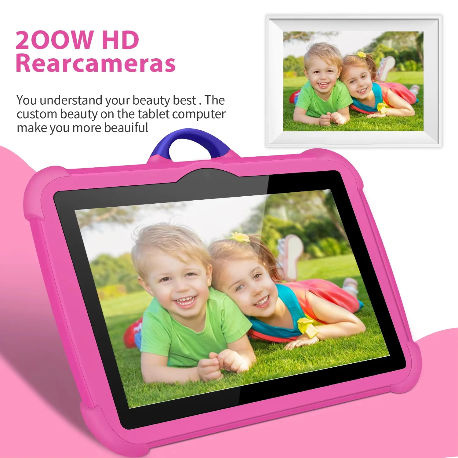 Novo padrão dos desenhos animados crianças tablet 7.0 Polegada quad core 4gb ram 64gb rom android aprendizagem educação jogos comprimidos presentes das crianças