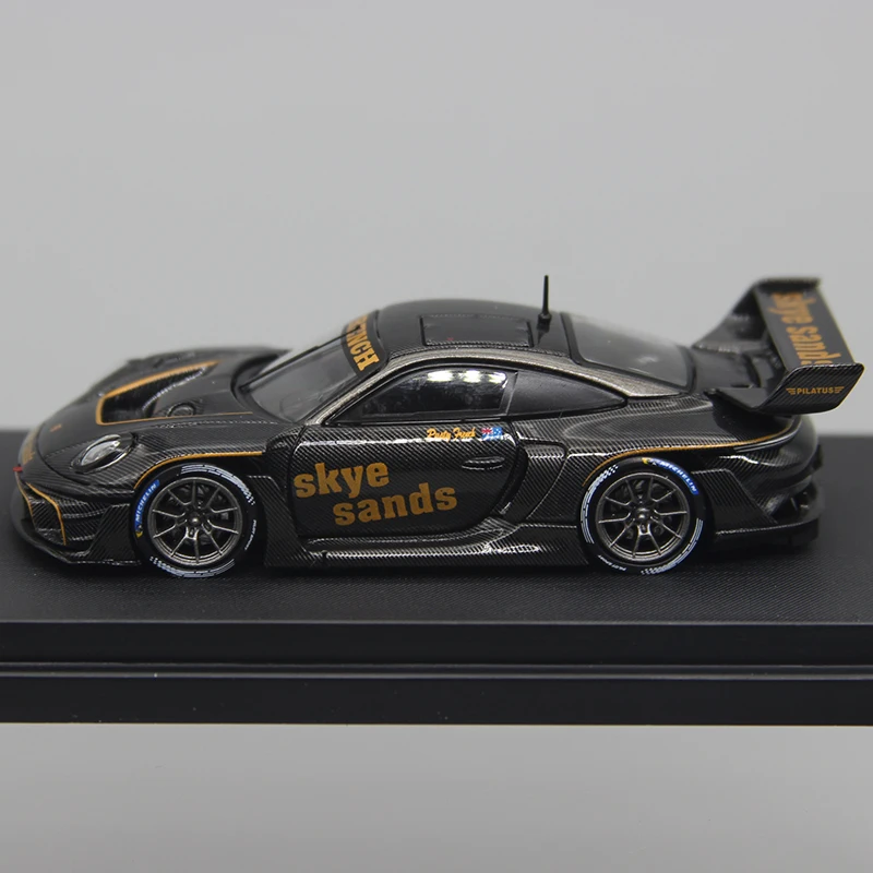 HKM 1/64 911 992 GT3 Rennsport Skye Alloy Motor Vehicle Toy Die-casting Metal Model Collection Boy Christmas Gifts