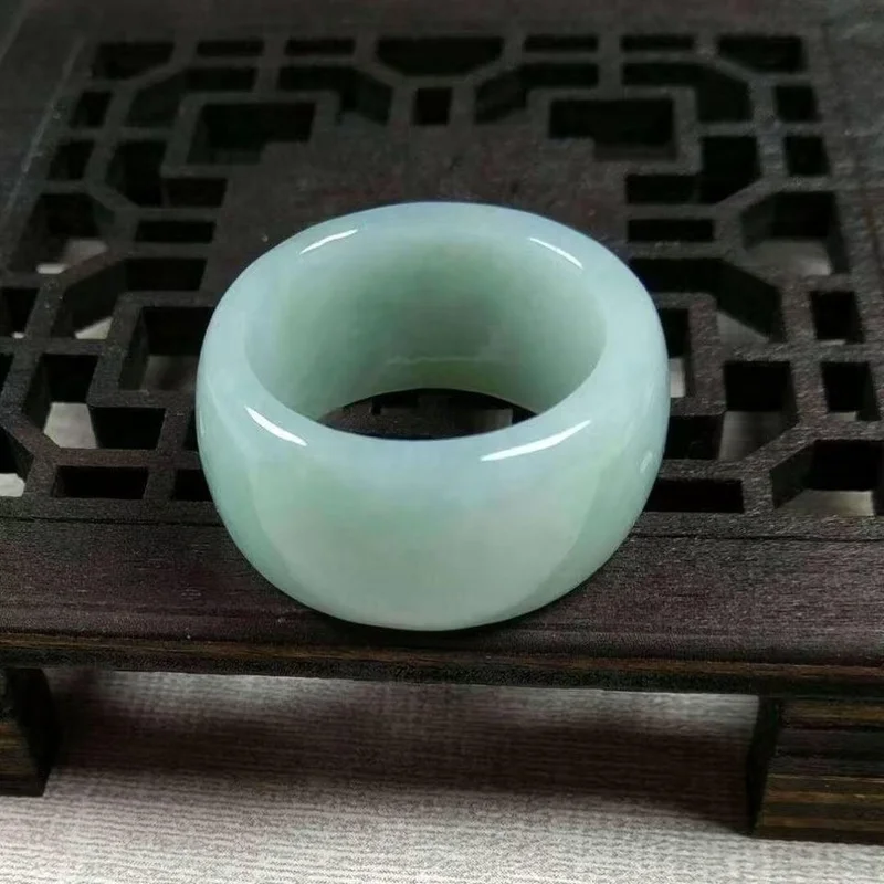 Natural waxy from Myanmar, A-grade jadeite, ring, bracelet, men's and women's jade jewelry 4