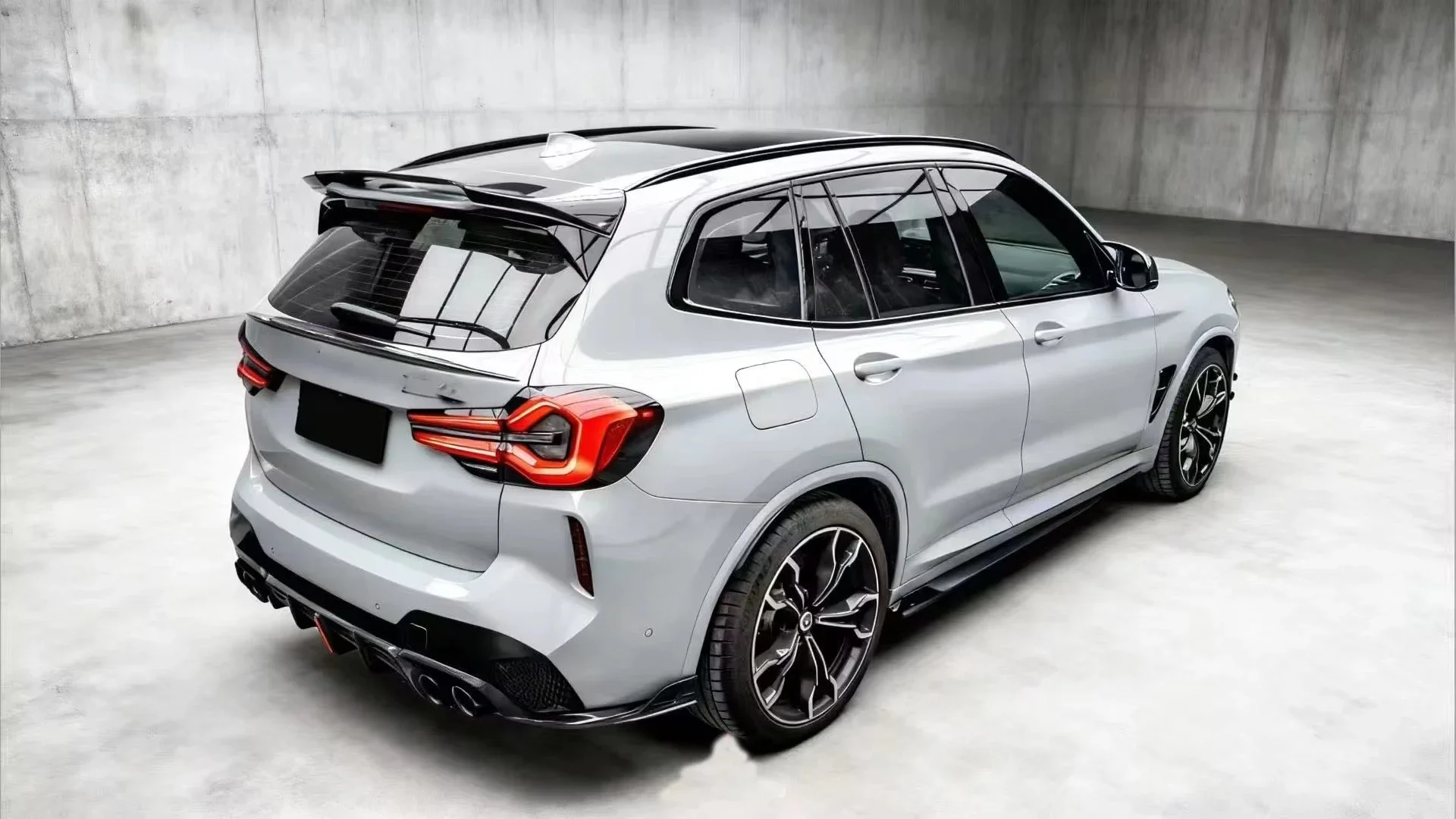 New 2021 Carbon Fiber for X4 G02 Side Skirt Bumper with Exhaust Cutouts Bolt-On Installation Universal Fitment