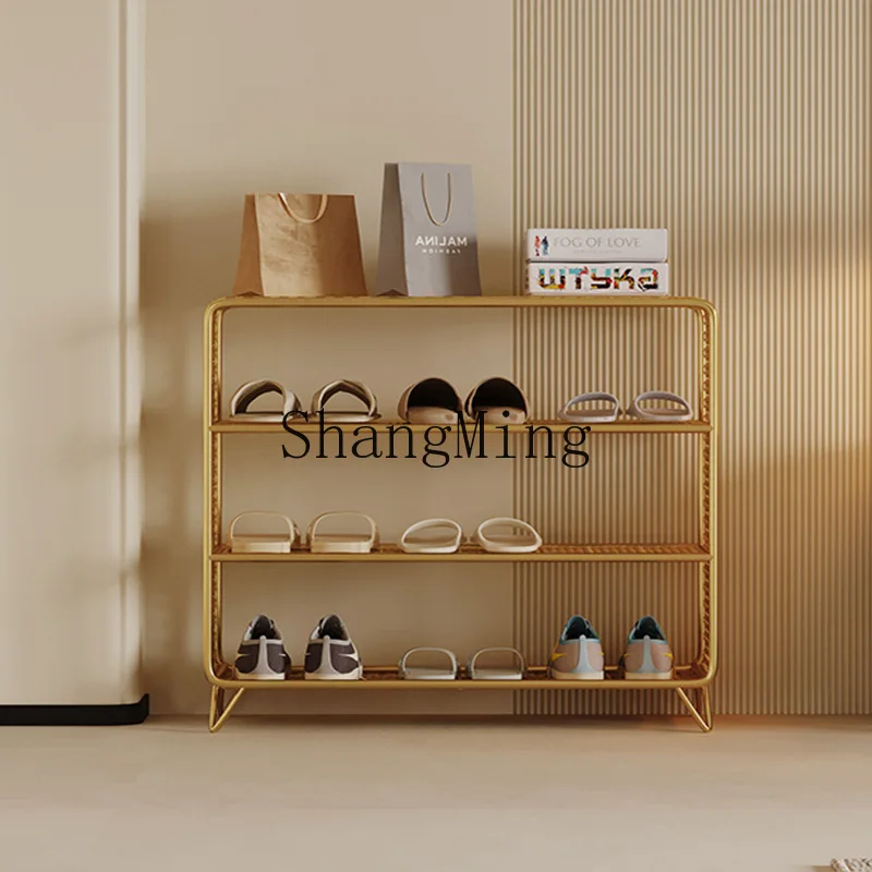 

CL Multi-layer Shoe Rack Home Indoor Storage Shelf Internet Celebrity Iron Art Small Narrow Rack Shoe Cabinet