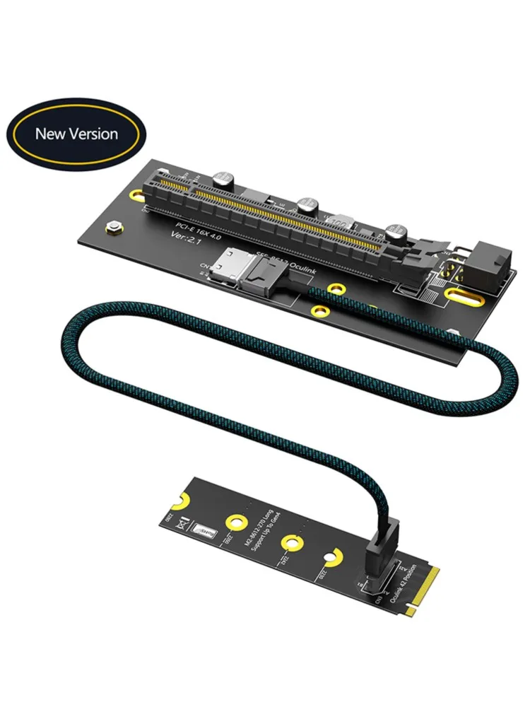 Zestaw adaptera PCI Express 4.0 X16 do 2242/2260/2280 M2 NVMe Key-M Oculink + kabel SFF-8611/8612, zasilany przez ATX 6Pin, zewnętrzna stacja dokująca GPU — zdjęcie produktu 7