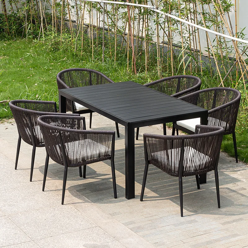 

Outdoor Furniture Garden Furniture Set, Outdoor Rattan-woven Garden Chairs, Table and Chair Set for 10 People Outdoor Patio