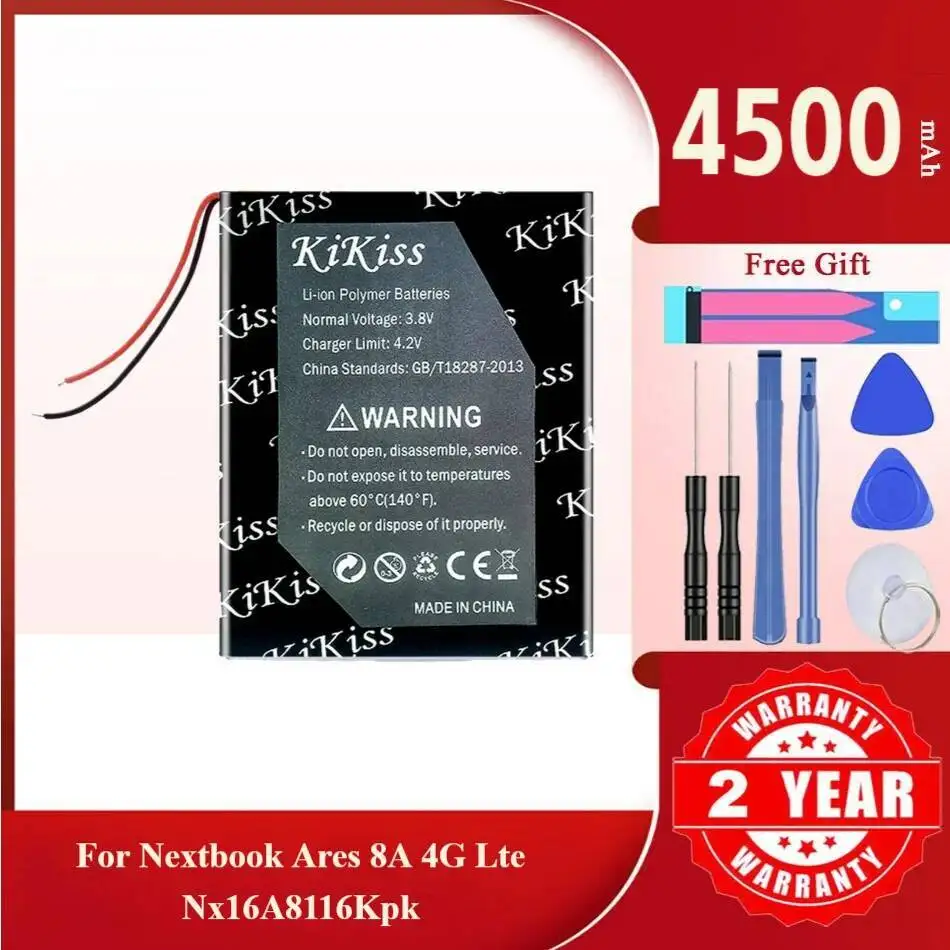 

Аккумулятор Kikiss 4500 мАч AE25102105P (25100100 2 провода) для Nextbook Ares 8A 4G LTE NX16A8116KPK