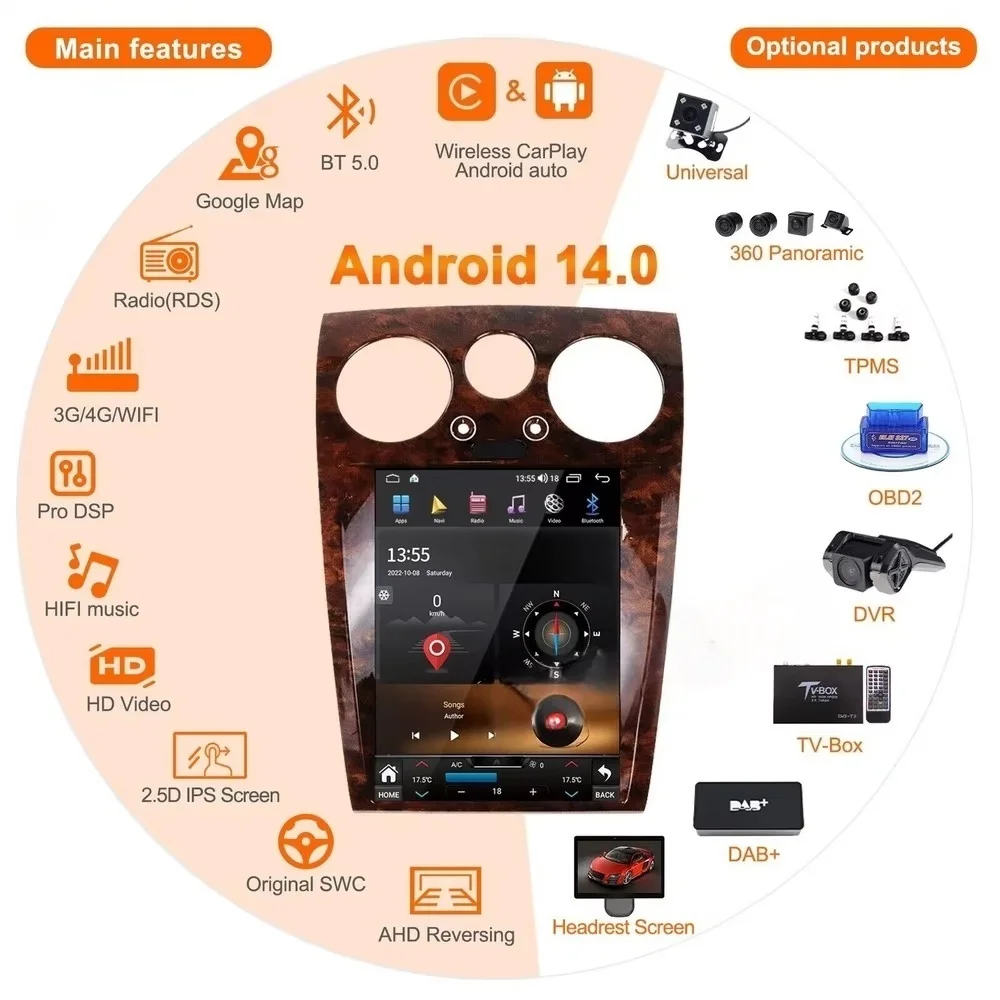 12.1 inch Screen Android For Bemnley Flying Spur/Centinetal GT 2005-2019 Car Radio Wireless Carplay GPS Stereo Player Navi