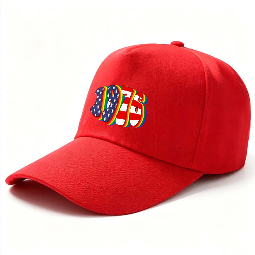 1976 Retro American USA Flag Graphic Baseball Cap Black Cotton Adjustable Dad Hat Patriotic Fourth of July Vintage Birthday Gift