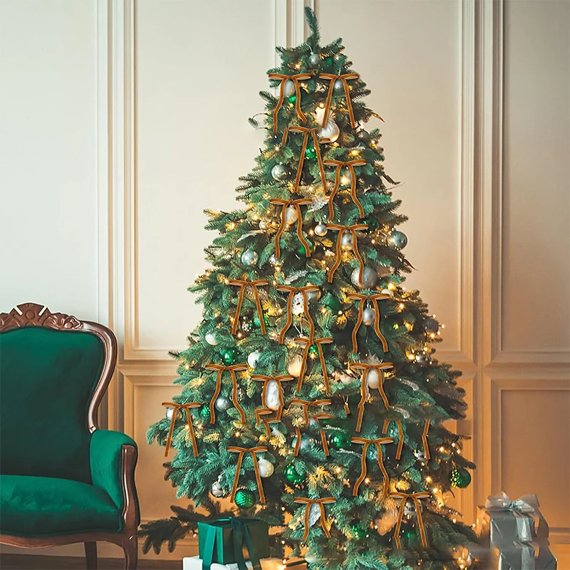 30 pçs arcos de veludo fita de natal arcos para decoração de casa de natal grinaldas de árvore embrulho de presente diy artesanato festivo inverno