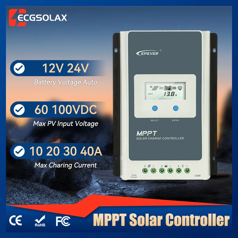 controlador-de-carga-solar-mppt-epever-40a-30a-20a-10a-regulador-de-panel-solar-con-pantalla-lcd-voltaje-de-bateria-12v-24v-serie-an-g3